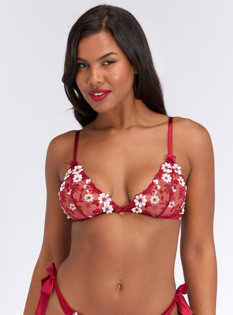 Eladie embroidered triangle bralette