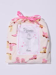 Cowgirl dreams fleece pyjamas in a bag