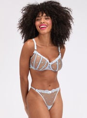 Delilah embroidered floral balconette bra