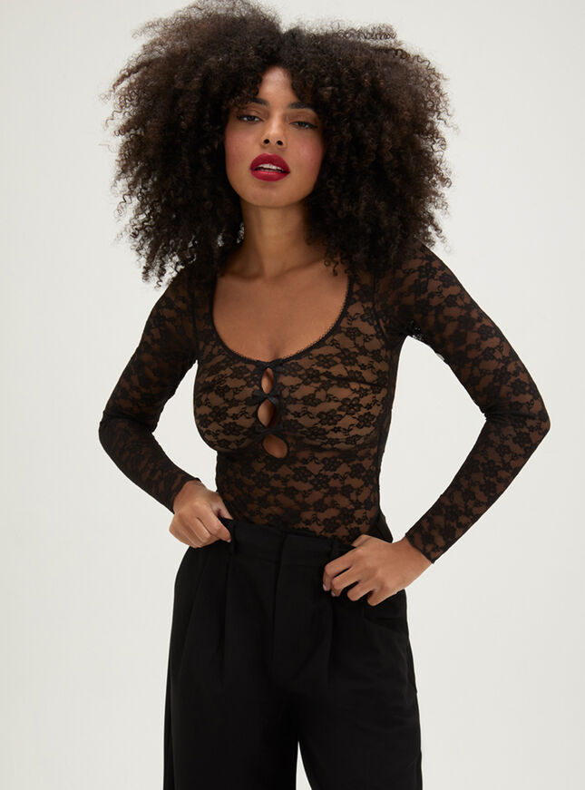 Leonie sheer lace body