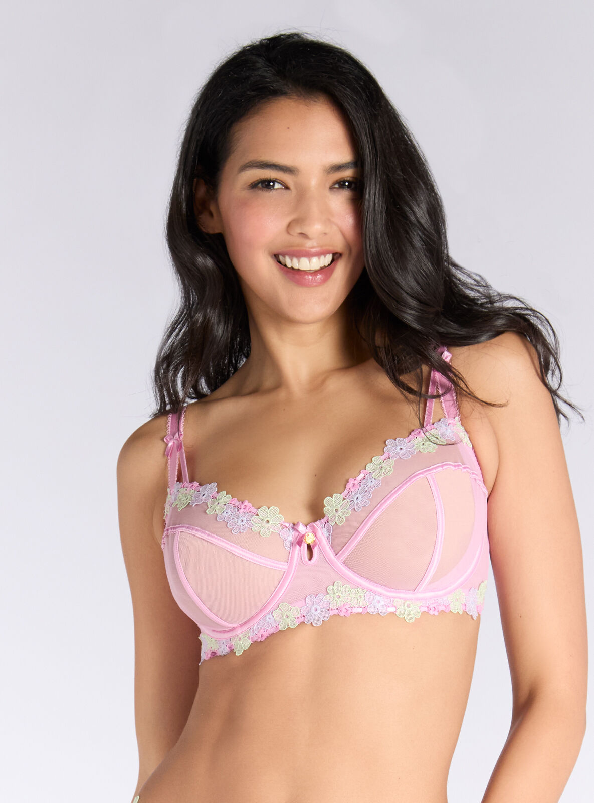 Layla sheer mesh plunge bra | Boux Avenue USA