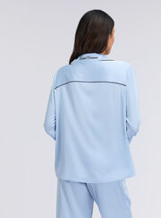 Oversized satin top and pant pyjama set