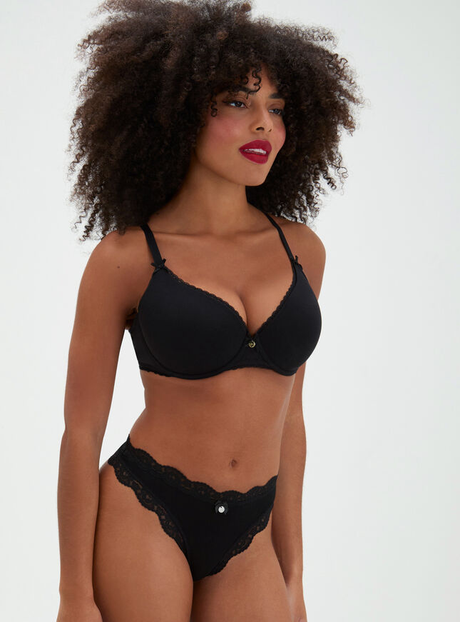 Lydia cotton plunge t-shirt bra