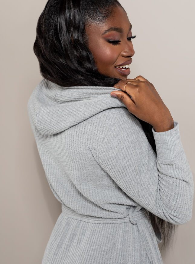 Lillie waffle long dressing gown