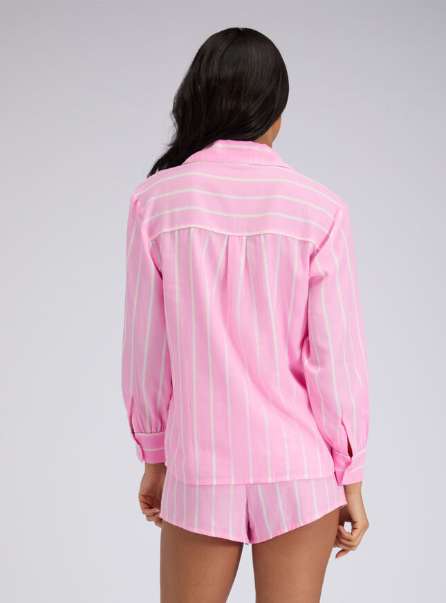 Striped cotton short pyjama set