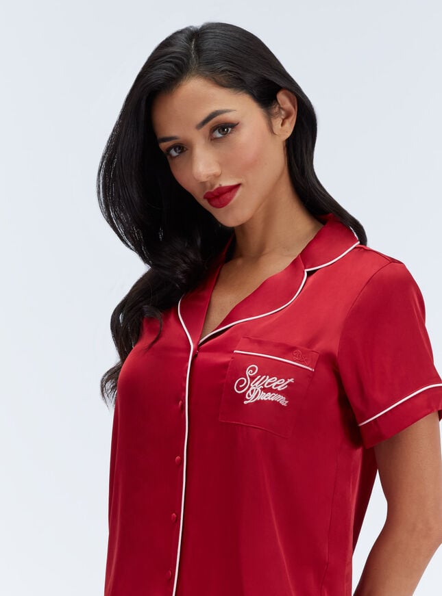 Sweet dreams satin short pyjama set