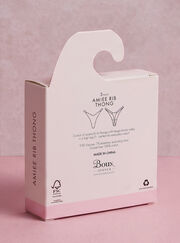 3 pack Amiee ribbed high leg thongs
