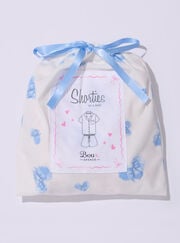 Love cloud fleece pyjama shorties in a bag