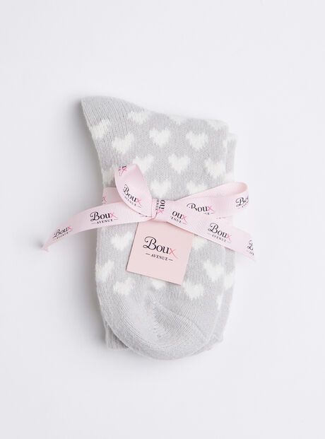Heart fluffy ankle socks