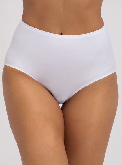 Seamless microfibre high waist briefs