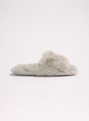 Butterfly embellished slider slippers