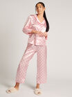 Heart print satin pyjama set