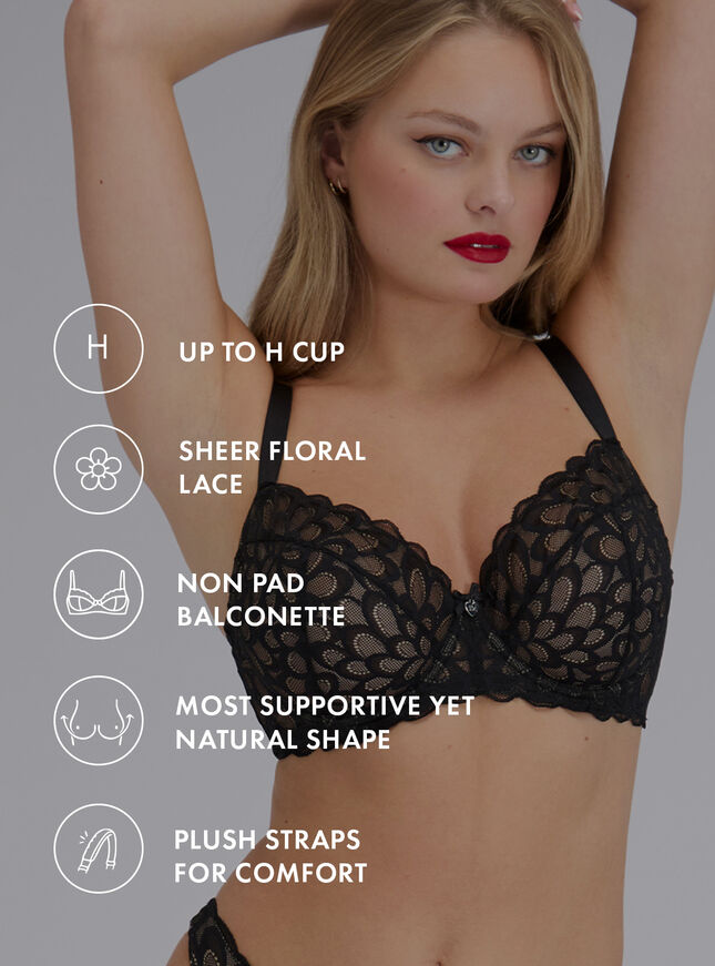 Eden lace balconette bra