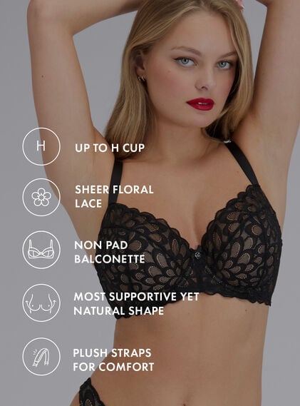 Eden lace balconette bra