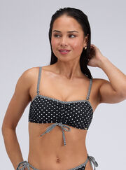 Vivara polka dot multiway bandeau bikini top