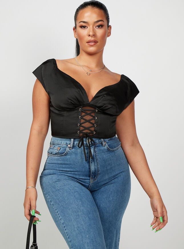 Lace up corset top