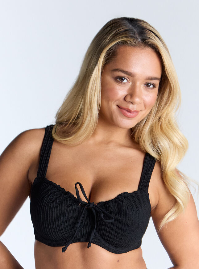 Amalfi crinkle balconette bikini top