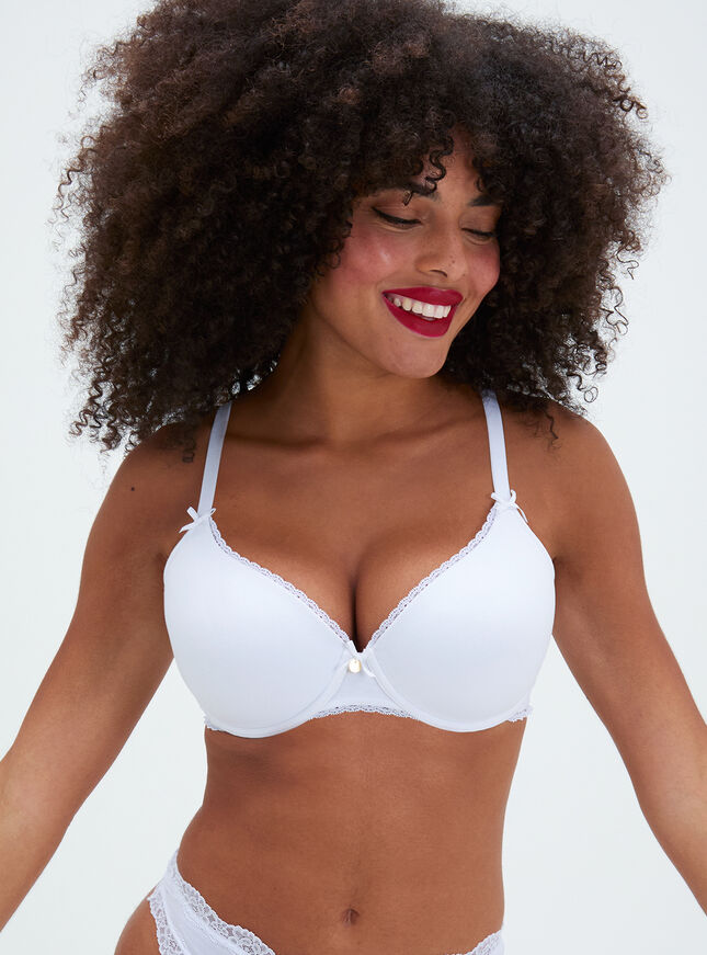 Lydia cotton plunge t-shirt bra
