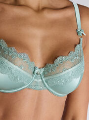 Clover satin balconette bra