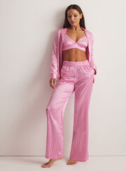 Stripe satin pyjama trousers