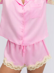 Amelia matte satin short pyjama set