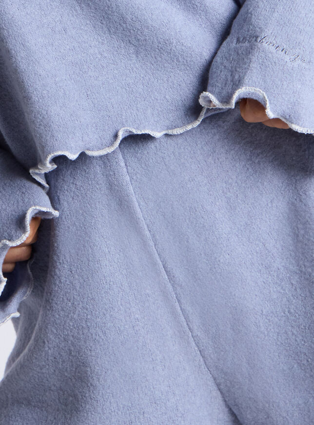 Lettuce edge fleece short lounge set