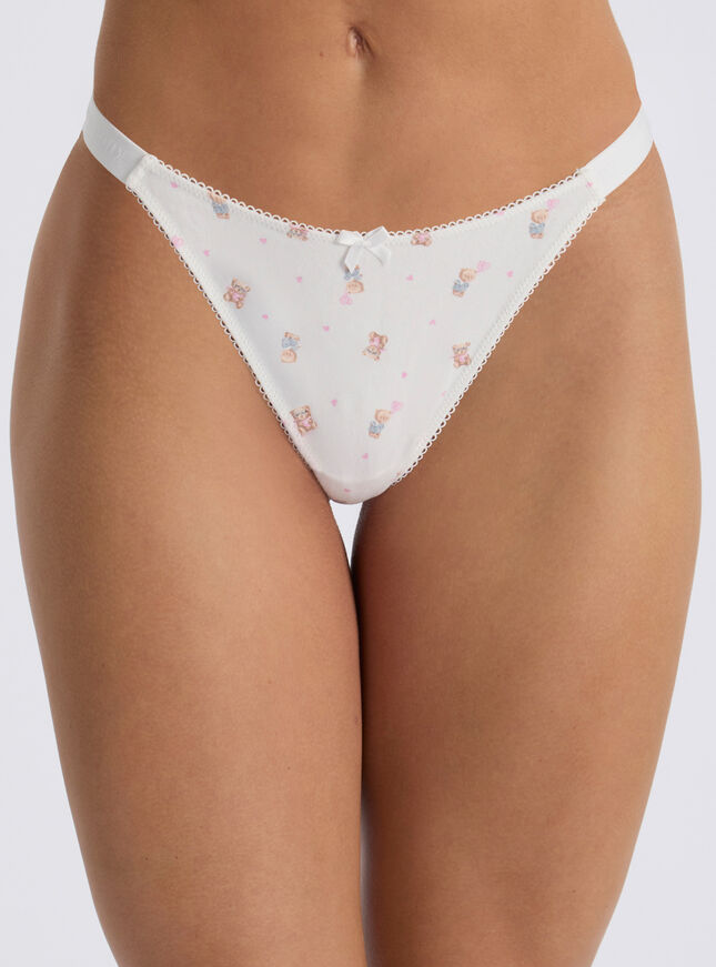 Gigi self care bear cotton thong