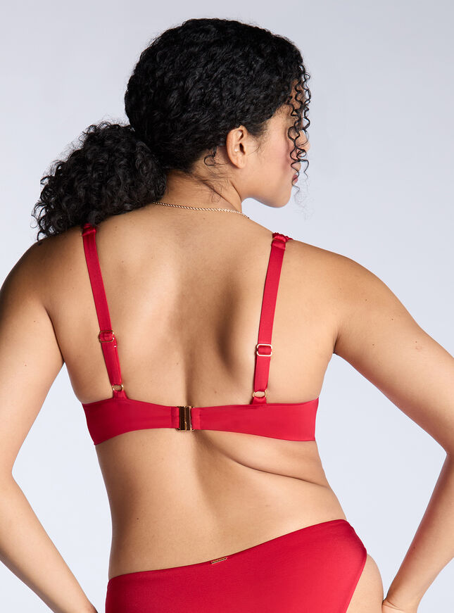 Lido ruched plunge bikini top