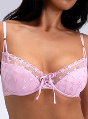 Della embroidered plunge bra