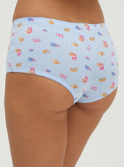 Tilly breakfast print cotton shorts