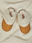 Pearl suedette mule slippers