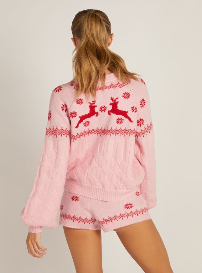 Fairisle pearl knitted jumper