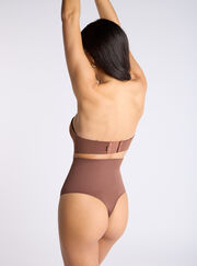 Smoothing soft-stretch high waisted thong