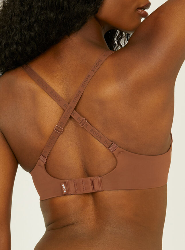 Padded microfibre plunge t-shirt bra