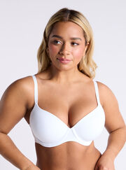 Padded microfibre plunge t-shirt bra