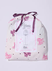 Multi bows fleece pyjamas in a bag