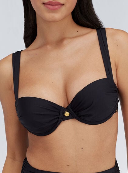 Ferrara ruched balconette bikini top