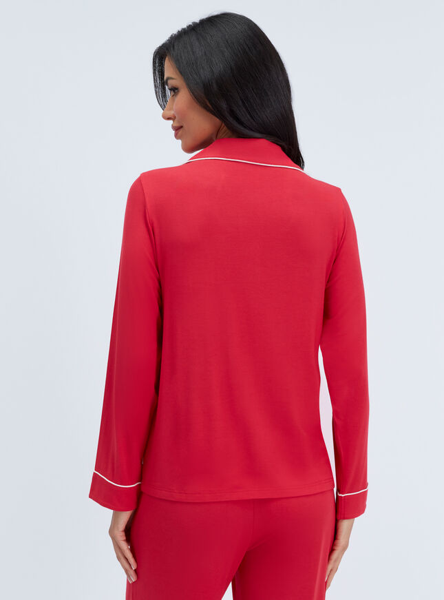 Piping modal long pyjama set