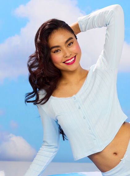 Pointelle cardigan