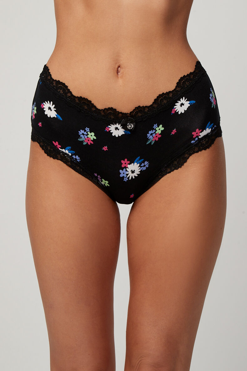 Boux Avenue Tatiana dark floral shorts - Black Mix - 10