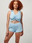 Ruched top and shorts set