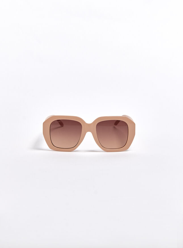 Nude angular sunglasses