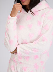 Fluffy heart lounge set