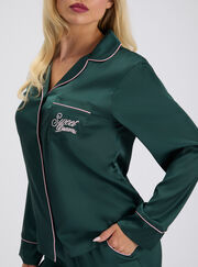 Sweet dreams satin long pyjama set