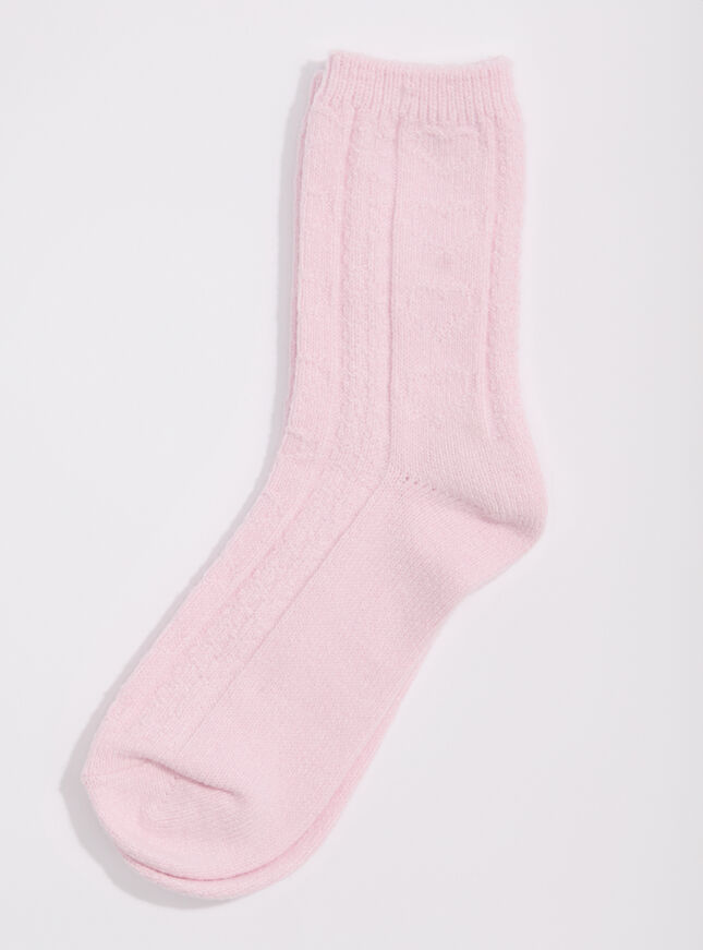 Super soft heart fluffy ankle socks