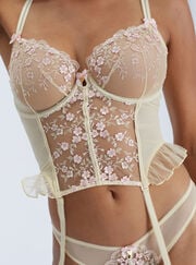 Estelle sheer embroidered balconette basque