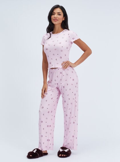 Bow cherry & moon pjs with matching accessories & gown