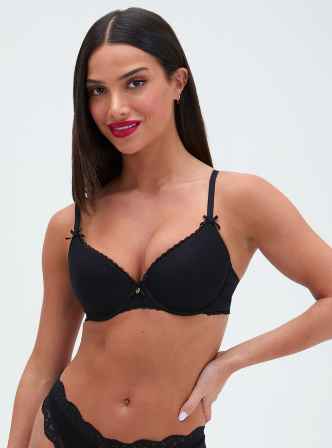 Lydia cotton plunge t-shirt bra