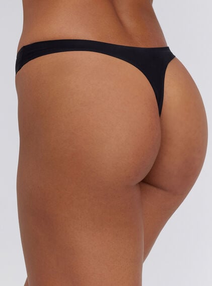 Seamless microfibre thong