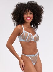 Delilah embroidered floral balconette bra